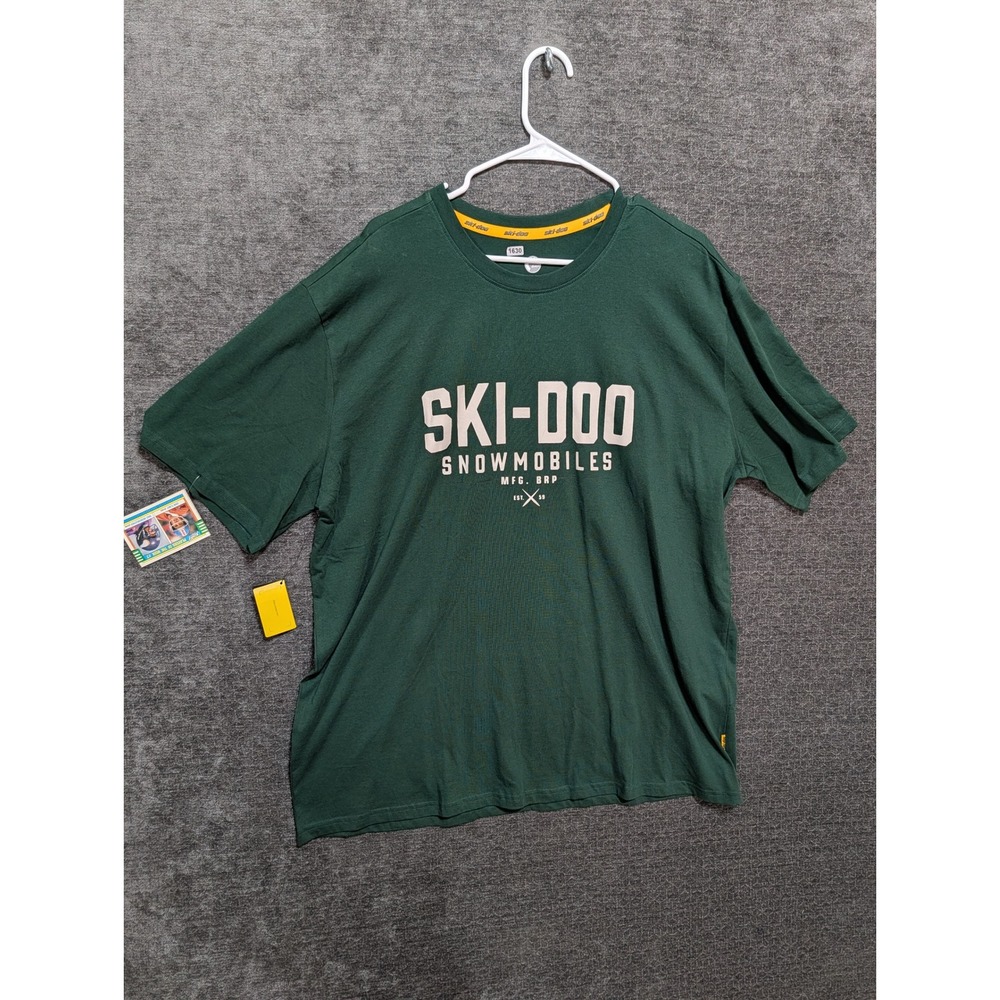 Ski-Doo Snowmobiles BRP Graphic T-Shirt Mens 2XL Green Short Sleeve Tee 1630